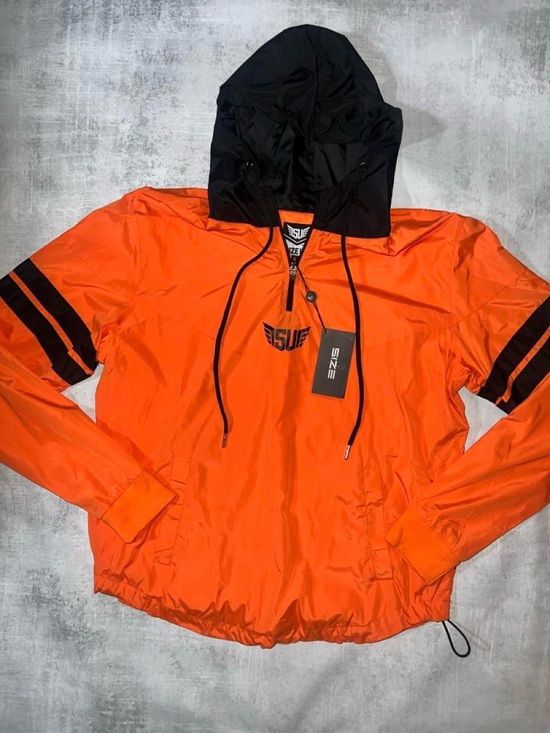 Size Up Apparel Other - New With Tags RARE Size Up Apparel Orange & Black anorak windbreaker jacket